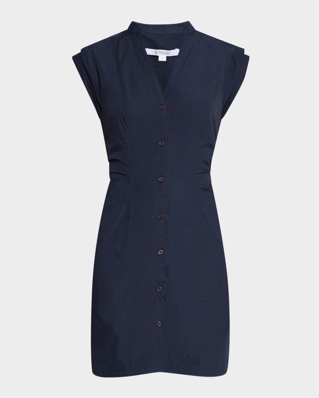 Elyse Button-Front Mini Dress
